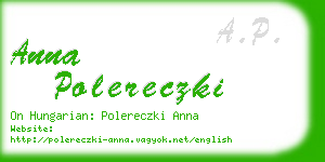 anna polereczki business card